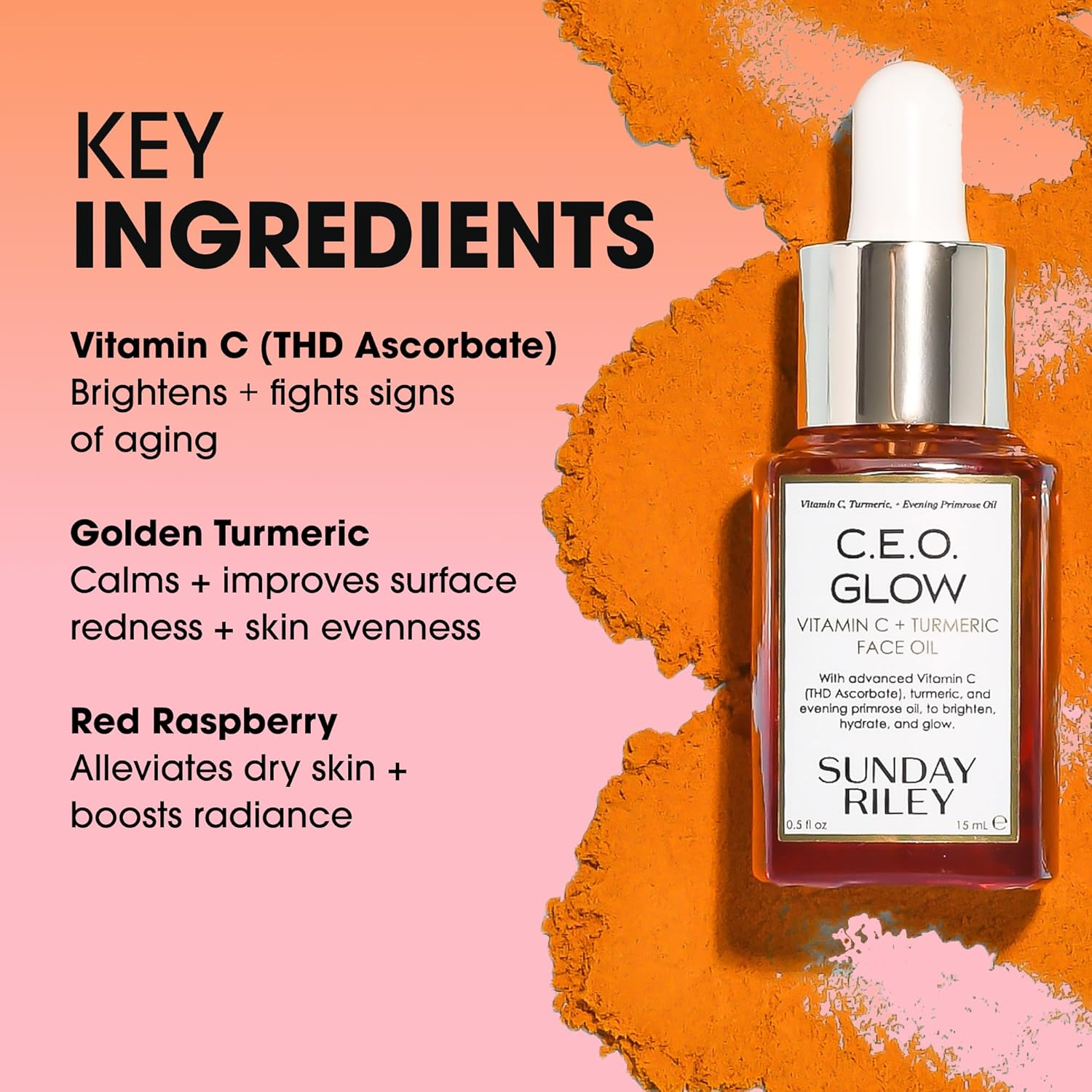 Sunday Riley C.E.O. Glow Face Oil - Vitamin C & Turmeric for Radiant Skin