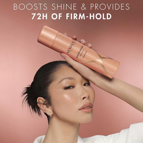 Nexxus Hairspray - Maxximum Finish Firm Hold with STYLEPROTECT Technology - 10 oz | Pink Hair Styling Solution