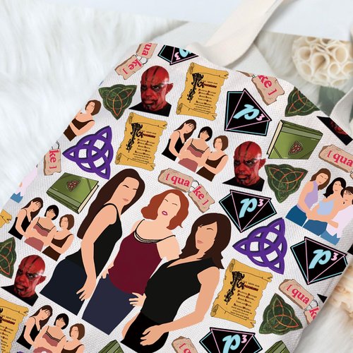 G2TUP Prue & Piper Makeup Bag Leo Wyatt & Phoebe Fans Gift Quake Book Shadows Zipper Pouch Bag Prue & Chris Merch (Quake TG)