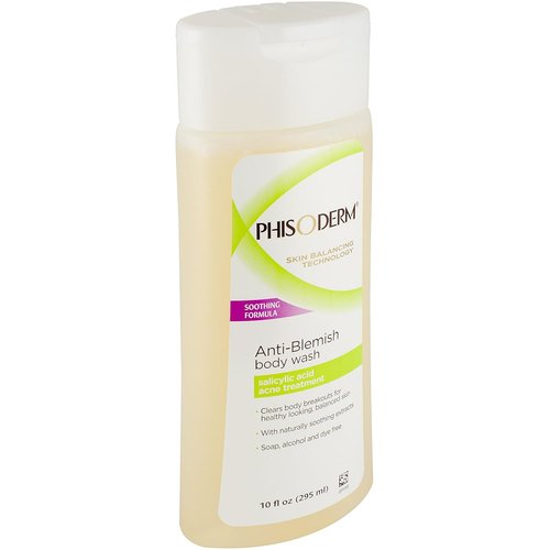 Phisoderm Anti-Blemish Body Wash - Clear Skin Formula | 10 Ounce Size