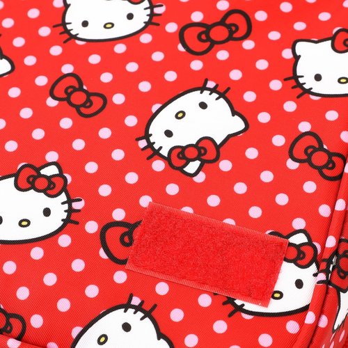 Hello Kitty Character Face & Bows Red 8.2" Folding Hanging Toiletry Kit