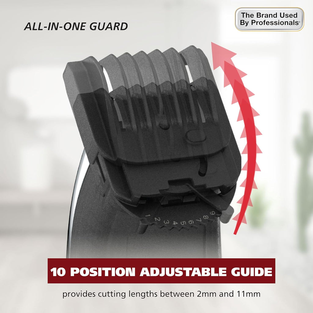 Wahl Groomsman Pro Beard Trimmer for Men - Rechargeable Cordless with 3 Attachments for Beard, Nose & Ear Hair - Model 5617