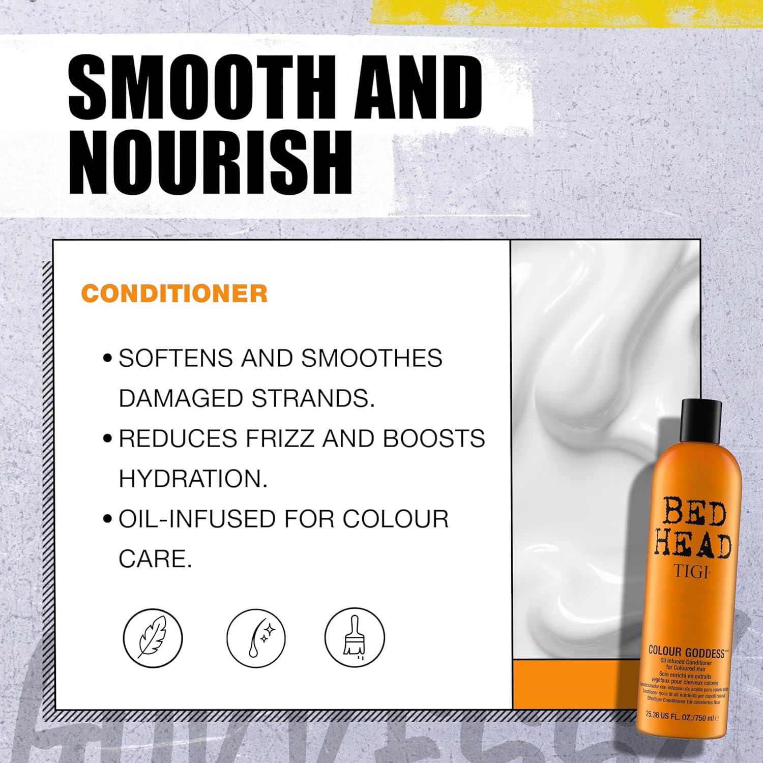 Bed Head Color Goddess Shampoo - Nourishing Formula for Vibrant Color | 25.36 Fl Oz