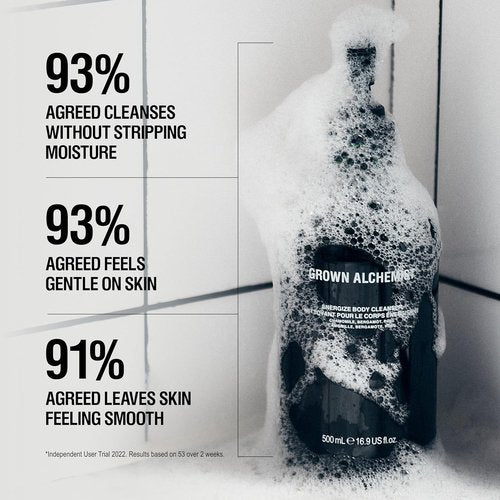 Grown Alchemist Energize Body Cleanser Set - 500ml + 1L Refill for Refreshing Clean Skin