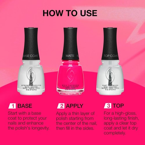 China Glaze CG Nail Lacquer - Rose Among Thorns Neon Hot Pink Polish | Quick Dry, Chip Resistant, 0.5 fl oz