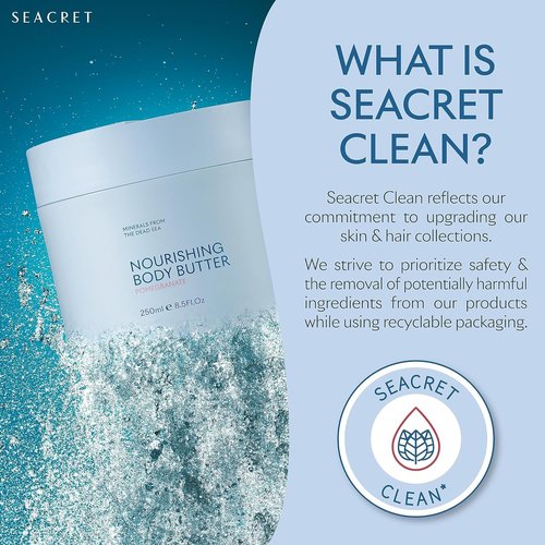 SEACRET Dead Sea Body Butter - Ultra-Rich Moisturizing Cream with Shea Butter & Coconut Oil, 8.5 fl. oz.