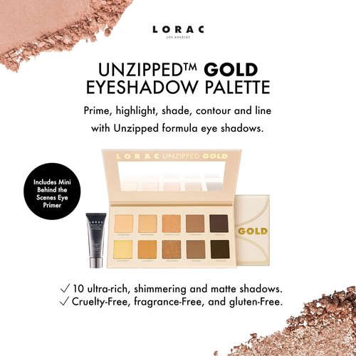 LORAC Unzipped Eyeshadow Palette - Versatile Matte & Glitter Shades for Stunning Looks