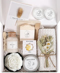 Coralogo Coconut Spa Gifts for Women - 12pc Self-care Spa Gift Basket with Bath Salt, Greeting Card - Thinking of You Basket for Her Birthday, Christmas, Mother's Day, Valentine's Day