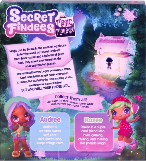 Goliath Secret Findees Magic Mailbox - Pink Surprise Box with Audree or Roxee | 10+ Hidden Treasures for Ages 4+