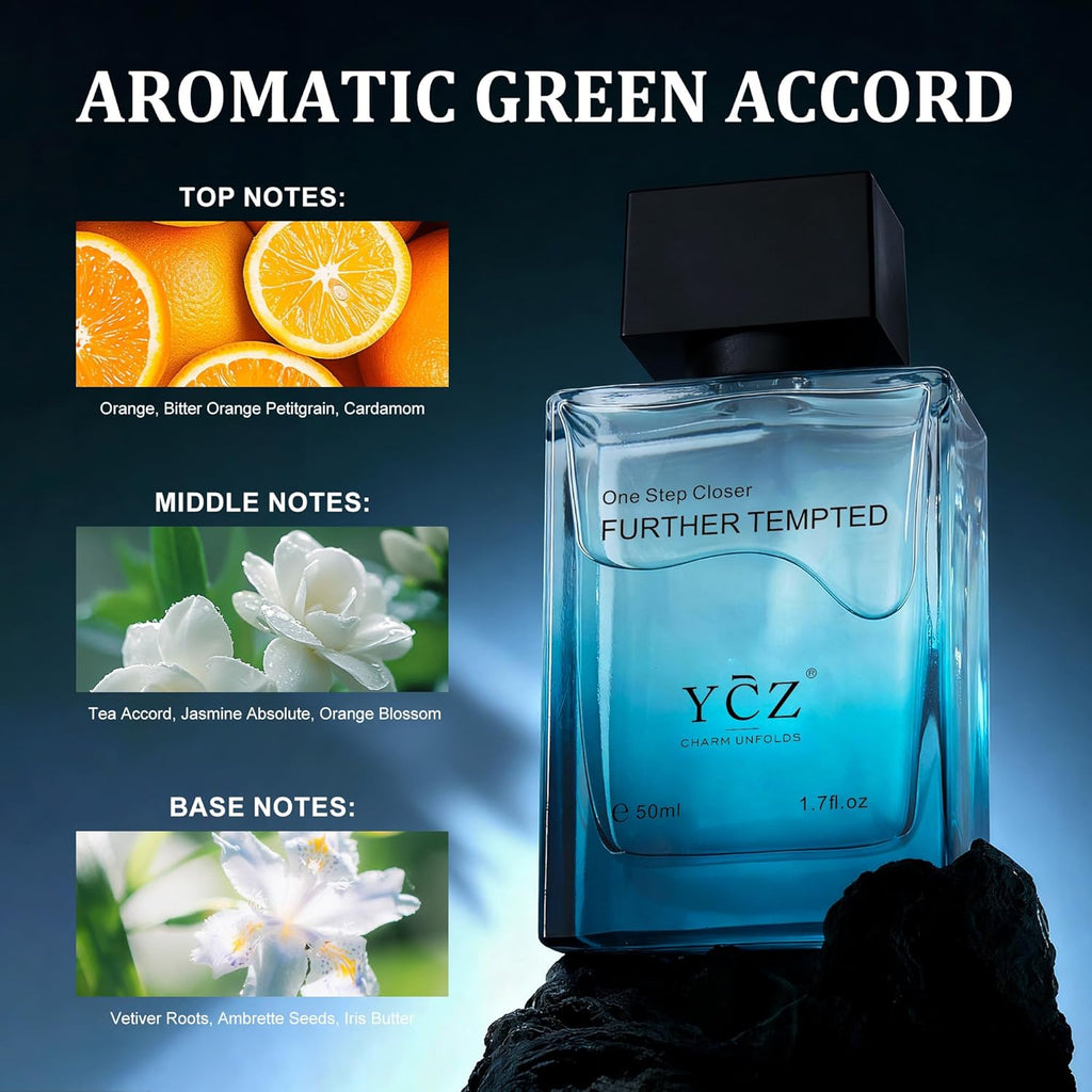 Ycz Men's Blue Wood Shadow Perfume - Long Lasting Eau De Parfum Cologne, 1.7 oz | Ideal Gift for Any Occasion