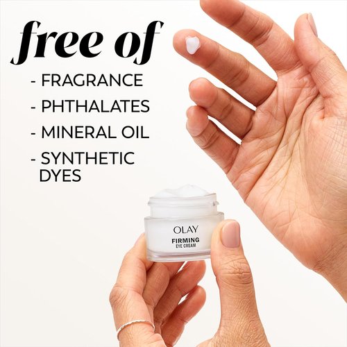 Olay Firming Eye Cream - Fragrance-Free Collagen Peptide for Youthful Skin, 0.5 Fl Oz