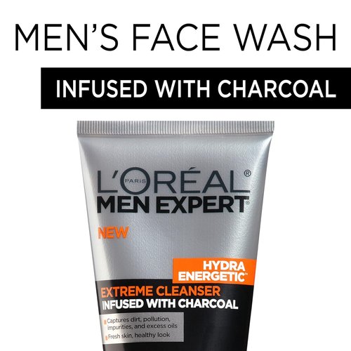L'Oreal Paris Men Expert Hydra Energetic Facial Cleanser - Charcoal Infused, 2-Pack