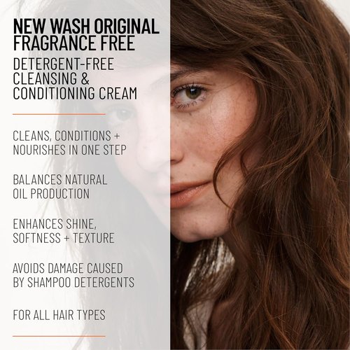 Hairstory New Wash Original - Fragrance-Free, Sulfate-Free Shampoo & Conditioner for Sensitive Scalp | 8 Fl Oz Refillable Bottle