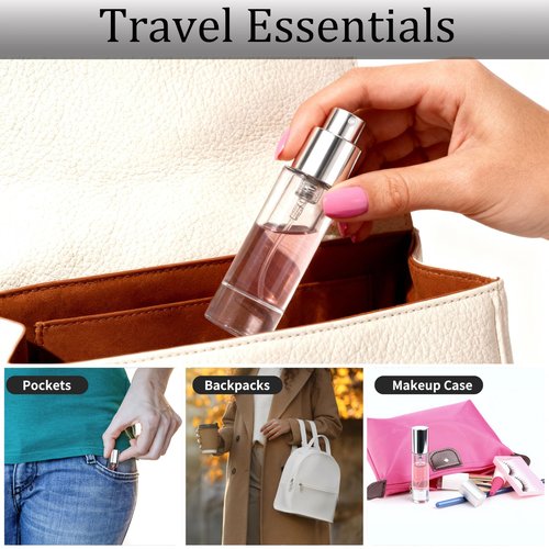 KIT TOWN 5ml Perfume Travel Refillable Bottle Perfume Atomizer, Travel Size Perfume Bottle,10pcs Glass Bayonet Mount Fragrance Atomizers for Trip, Leak-proof Cologne Sprayer Bottles