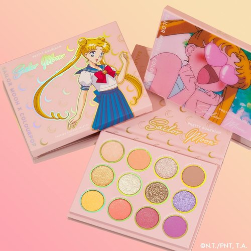 ColourPop x Sailor Moon Pretty Guardian Makeup Palette - Pastel Shadows with Metallic & Matte Finishes | High-Pigment, Buildable Formula (0.5 oz)