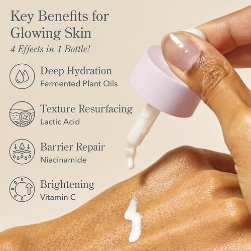 Beekman 1802 Oh! Mega Milky Oil Facial Oil - Radiance & Barrier Support with Niacinamide & Vitamin C | 1 fl oz & 0.5 fl oz Bottles