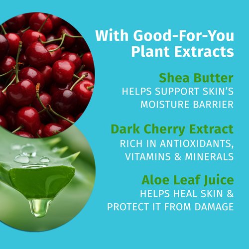 Hempz Cherry Body Lotion, Ultra Hydrating Daily Moisturizer, Self Care for Dry Skin and Hands, Dark Red Cherries, 17 oz.