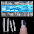 Zhousiart Square Nail Tips, 600pc Medium Gel Nail Tips Square Shape Clear Fake Nails Tips 12 Size Soft Gel Nails for Acrylic Nail Extension, Press on Nails Making