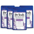Dr Teal's Epsom Magnesium Salt Soak - Soothe & Sleep with Lavender, 3 lb (Pack of 4)
