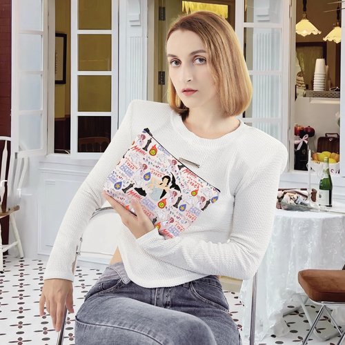 G2TUP Singer Album Cosmetic Makeup Bag Gray Music Fans Gift Singer Album Lyrics Zipper Pouch Bag Singer Concert Tour Merch (Wish You Were MG)