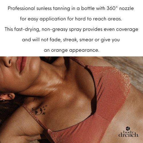 Body Drench Quicktan Quick Tan Bronzing Spray Medium Dark (The Perfect Ultra Bronzing Self-tanner a Fast-drying Formula) - Size 6 Oz / 170g (Pack of 2)