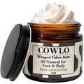 Cowlo Whipped Beef Tallow for Skin – 100% Grass Fed Tallow Moisturizer for Face, Organic Body Butter, Rosacea, Eczema, Babies, Sensitive Skin (Unscented) 2oz