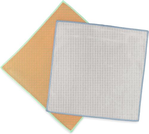 Full Circle Renew Collection Glass Cleaning Cloths - Recycled Microfiber, Set of 2 | Multicolor