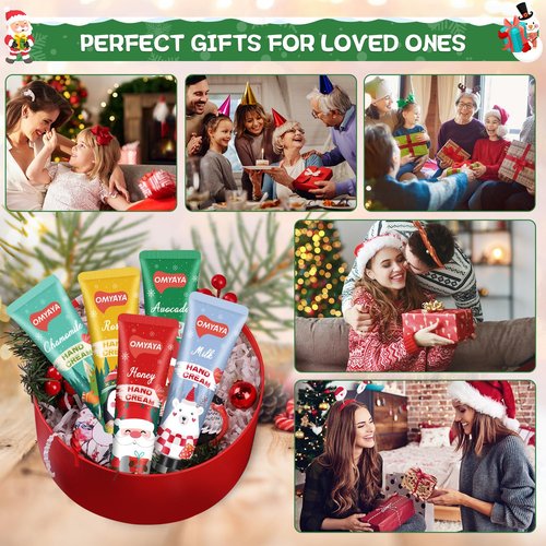 70 Pack Christmas Hand Cream Gift Set, Hand Lotion Travel Size, Mini Hand Cream, Lotion bulk,Stocking Stuffers Christmas Holiday Gifts For Women Coworker,Moisturizing Hand Creams for Dry Cracked Hands