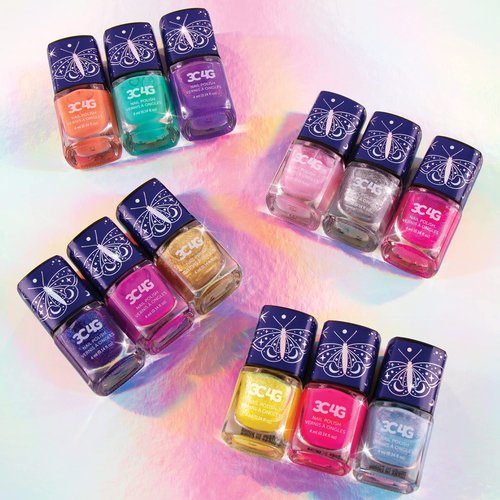 Celestial 12-Pack Nail Polish Tower for Girls & Teens - 12 Vibrant, Non-Toxic Colors - Safe & Fun Nail Polish Set for Kids Ages 8+ Perfect for Birthdays, Parties, & DIY Manicures by 3C4G Make It Real