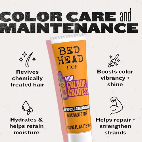 Bed Head by TIGI Colour Goddess Conditioner - Oil Infused Formula for Color Treated Hair, 2.53 fl oz