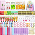104PCS Sleepover Spa Party Supplies, Include Face Masks, Lip Balm, Hand Cream, Under Eye Patches, Lip Mask, Foot Bath Bombs, Hair Comb, Headband, Spa Birthday Kit for Women Girls Gift Skincare Set