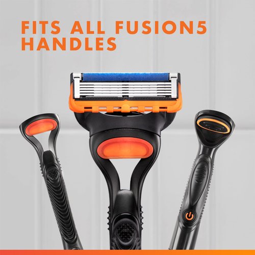 Gillette Fusion5 Mens Razor Blade Refills, 12 Count, Lubrastrip for a More Comfortable Shave