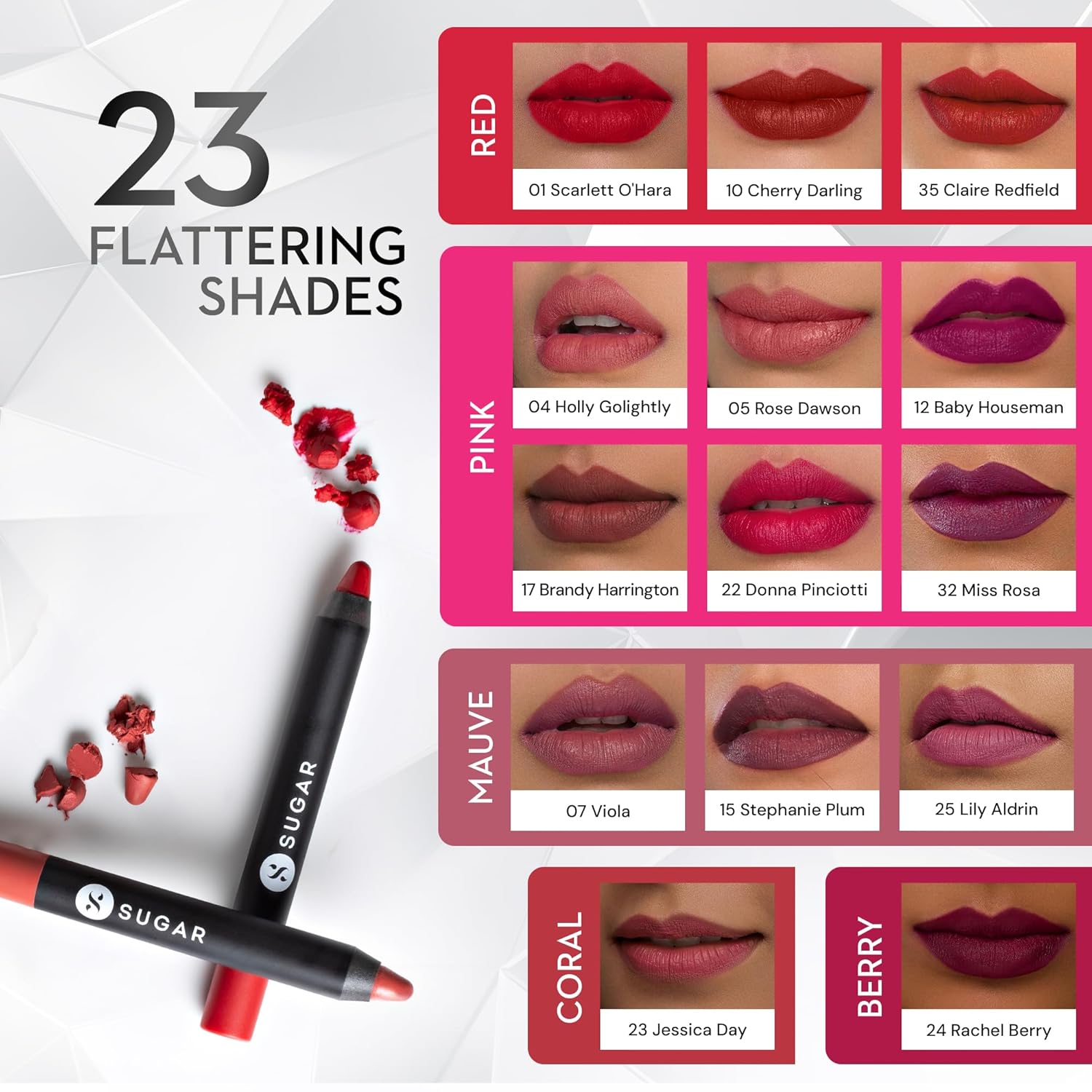 SUGAR Cosmetics Matte As Hell Crayon Lipstick - Long-Lasting 8+ Hours | 2.8g - 07 Viola