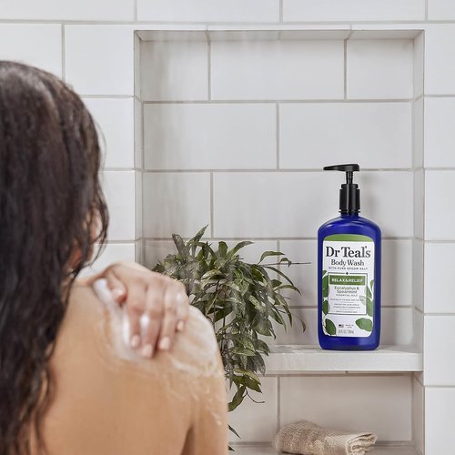 Dr Teal's Body Wash - Relax & Relief with Eucalyptus & Spearmint - 24 fl oz (Pack of 4)