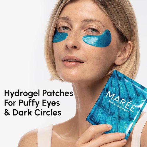 MAREE Eye Gels - Cooling Under Eye Patches with Collagen & Hyaluronic Acid for Dark Circles | Anti-Wrinkle Treatment