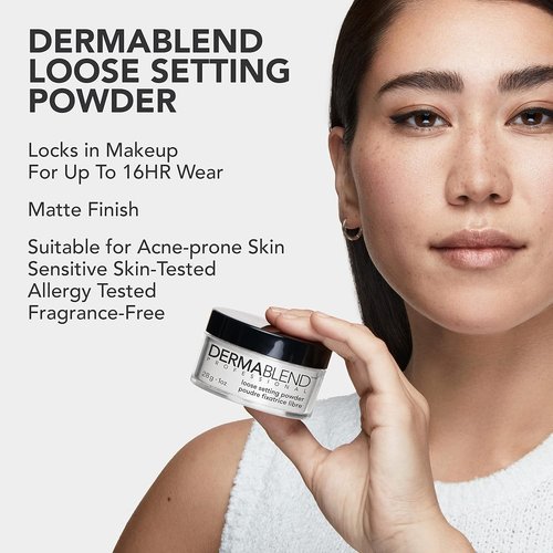 Dermablend Loose Setting Powder - Finishing Face Powder for Light, Medium & Tan Skin Tones