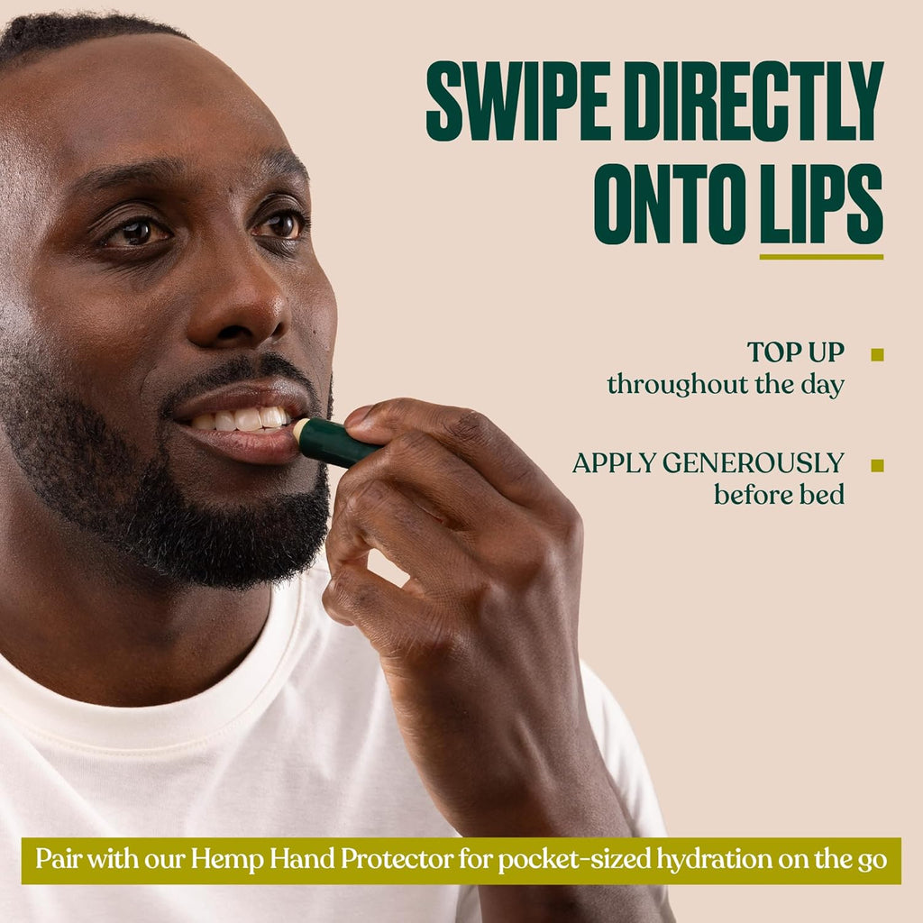 The Body Shop Hemp Lip Care - Heavy Duty Moisturization | 0.14 Oz, Green