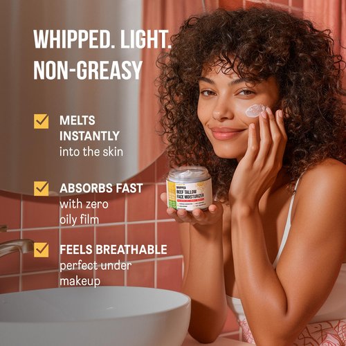 PROJECT 701 Beef Tallow for Face and Skin - Grass Fed Tallow and Honey Balm, Face Moisturizer with Liposomal Hyaluronic Acid - Day and Night Cream for Dry Sensitive Skin, Glass Jar 2.25 oz