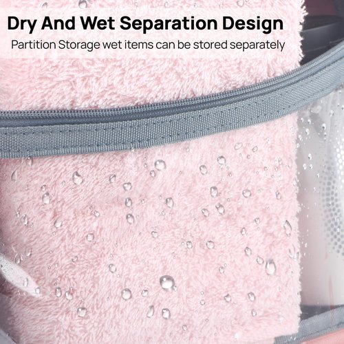 Etercycle Toiletry Bag for Women Men, Waterproof Hanging Toiletry Bags for Traveling, Portable Foldable Travel Wash bag with Hanging Hook, Shaving Bag for Bathroom Shower