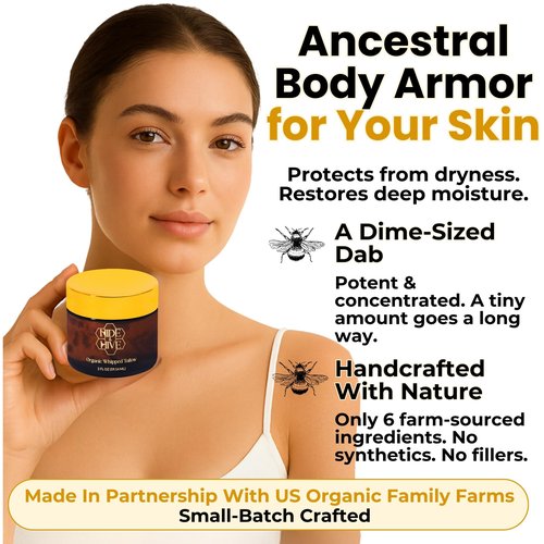 HIDE & HIVE Whipped Tallow Balm – Grass-Fed Moisture for Face, Body & Hands – Organic Beef Tallow for Skin with Royal Jelly & Propolis – Clean, Non-Greasy Balm for Dry, Sensitive Skin