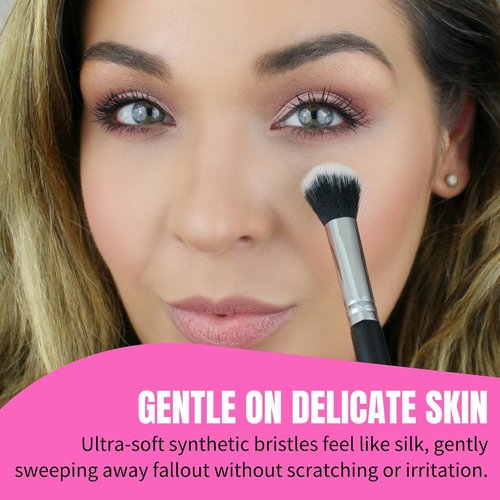 Beauty Junkees Concealer Brush - Small Soft Fluffy Tapered Vegan Brush for Precision Application