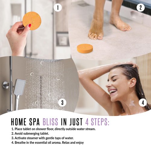 GOSSBY Mothers Day Gift - Shower Steamers Aromatherapy - Christmas, Birthday Gift for Women, Mom, Wife, Friend, Sister - Self Care Stress Relief Relaxation Home Spa - Natural Essential Oils (6 Pcs)