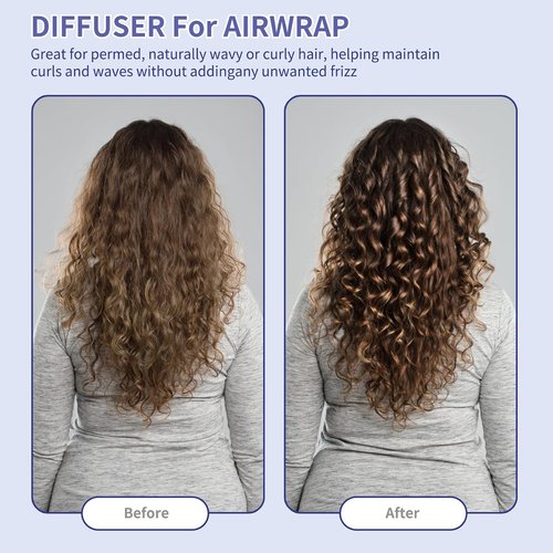 Dyson Hair Diffuser Attachment - Upgraded Large Diffuser for Fast Drying Curly Hair | Adds Volume & Definition (Grey)