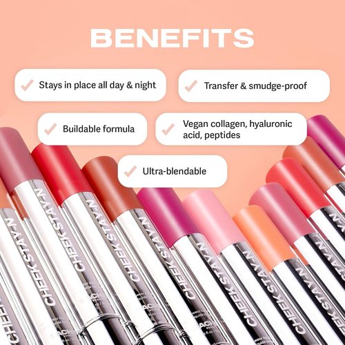 Sacheu Cheek STAY-N Liquid Blush - High Pigment, Buildable Cream for Dewy Radiance | Long-Lasting & Cruelty-Free (I'm Cute)