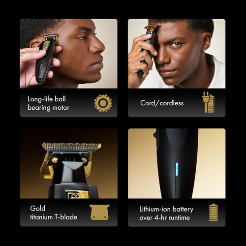 BaBylissPRO LithiumFX Hair Trimmers - Cord/Cordless Ergonomic Design for Men
