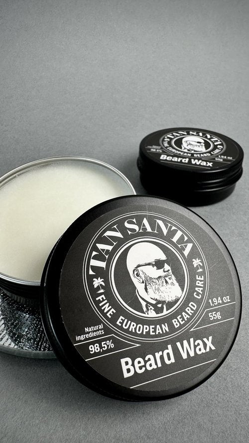Tan Santa Beard Wax/Balm/Butter for Men With Bergamot Oil and Beeswax - Softener and Moisturizer for the Modern Man