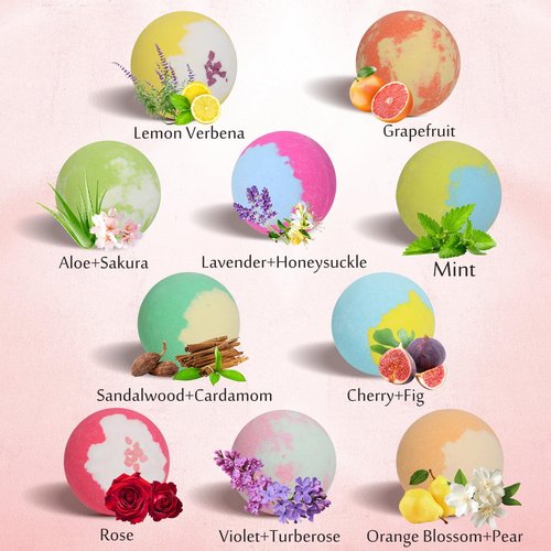 Bath Bombs for Women, 20 Bath Bombs Gift Set with Shea Butter Moisturizing & Essential Oils, Valentines Day, Easter Gifts for Women & Men, Girlfriend, Wife, Birthday, Mothers Day Presents for Mom