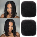 Haftaluv Afro Kinkys Bulk Human Hair 12 Inch 100g Nature Black Afro Kinky Curly Human Hair Bulk for Dreadlock Extensions, Micro Locs, Braiding Twists, Braids and Repair Locs(12 Inch, 1b#)