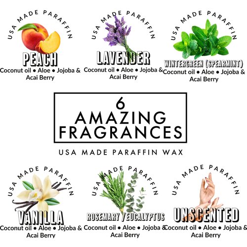 Paraffin Wax Refills 1lb by FLEUR DE SPA – Made in USA – Infused with Coconut & Jojoba Oils – Moisturizing, Hydrating & Soothing for Hands, Feet & Body – Spa & Home Use