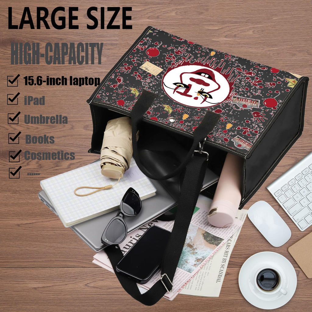 WZMPA Horror Clown Cosmetic Makeup Bag Clown Fans Gifts IT Horror Movie Inspired Makeup Zipper Pouch Bag Terror Merchandise (Horror Clown TB-BL)